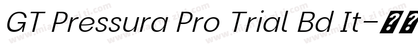 GT Pressura Pro Trial Bd It字体转换